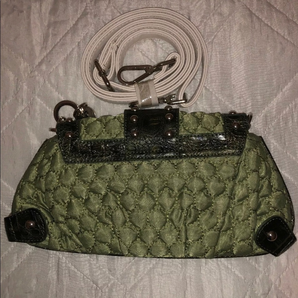 INS Faux Crocodile Fabric Bag Green Nicole Lee - Picture 2 of 8
